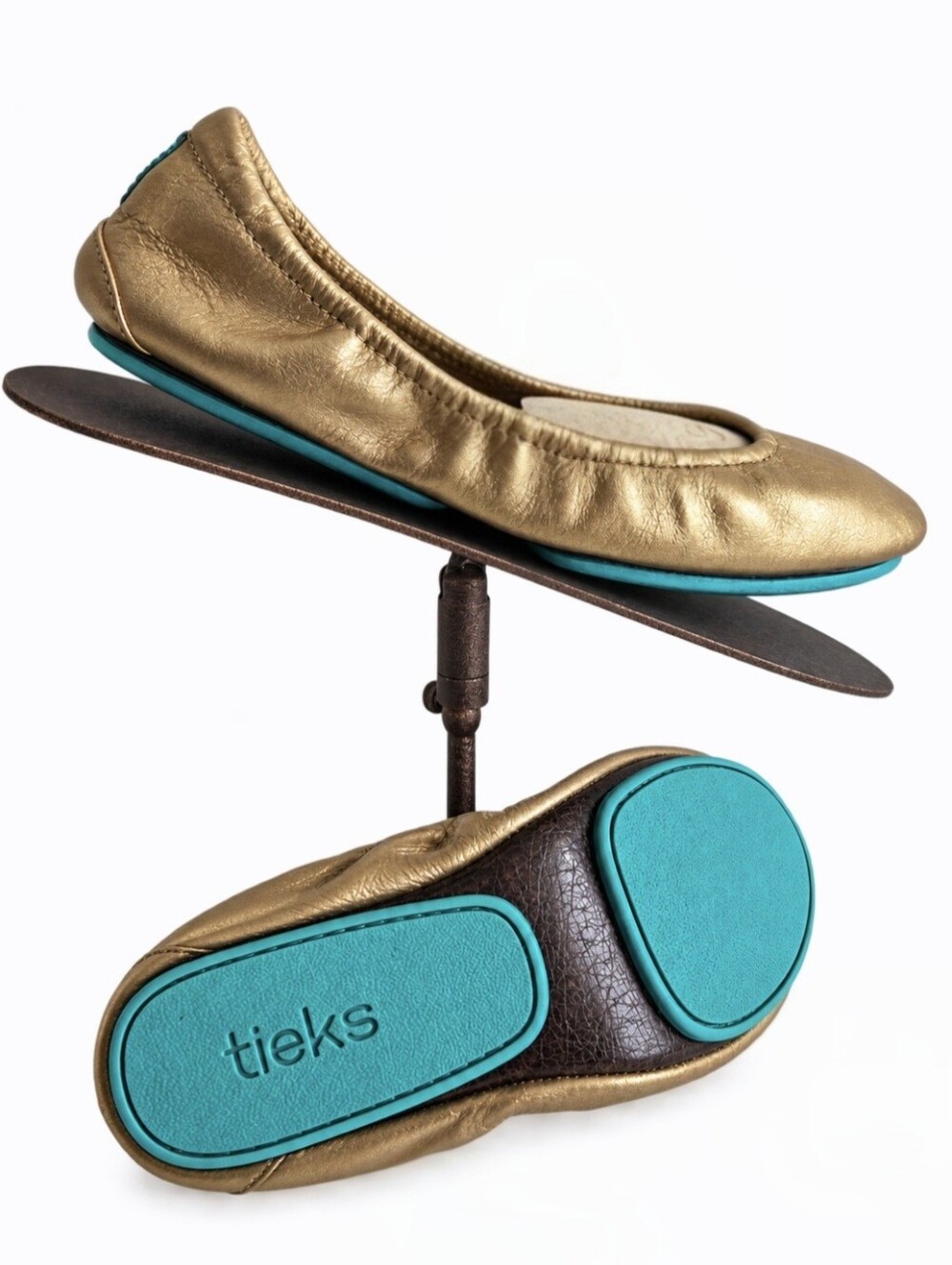 Tieks By Gavrieli Foldable Gold Ballet Flats, Size 6